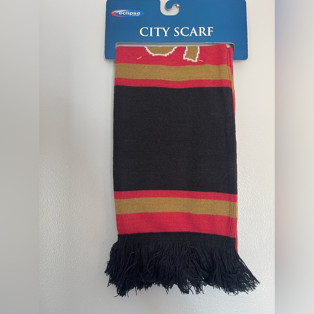 Eclipse Striped San Francisco Scarf with Fringe